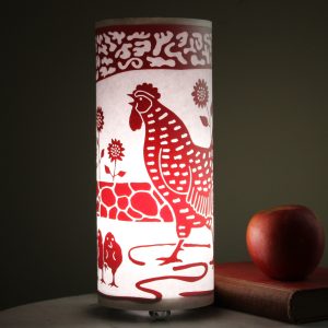 Red Rooster Hidden Creature Accent Lamp