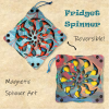 Fridget spinner reversible, magnetic spinner art for your fridge, desk or wall.