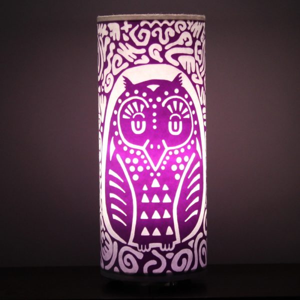 Purple Owl Lamp