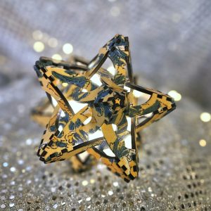 Star Light - rechargeable, 3D wooden accent lamp.
